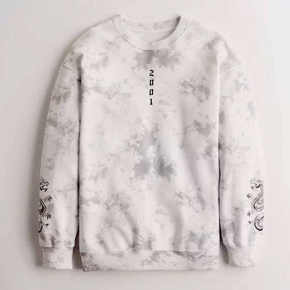 Hollister Y2K Dixie D’Amelio 2001 dragon graphic Tie Dye Crew Neck Limited S